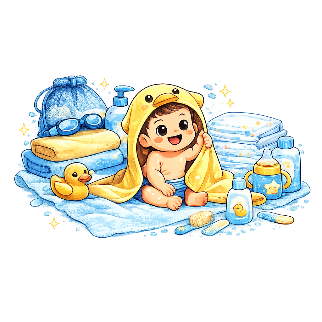 Après la séance bébé nageur à Sanary-sur-Mer